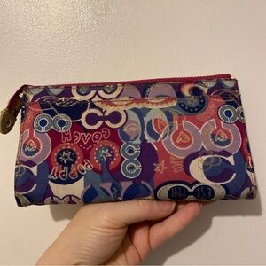 Coach Poppy Pop C Graffiti Graphic Signature C Multicolor Patterned Wallet